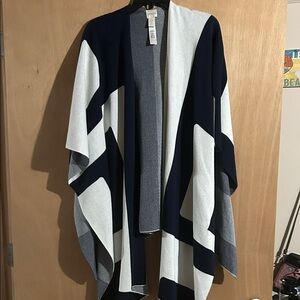 Chico's Blue and White Knit Cardigan/Shrug